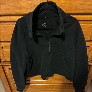 Black lululemon scuba funnel neck half zip